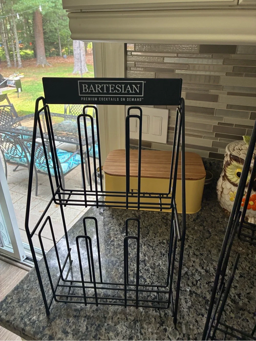 2 Black Cocktail Capsule Display Racks- Black